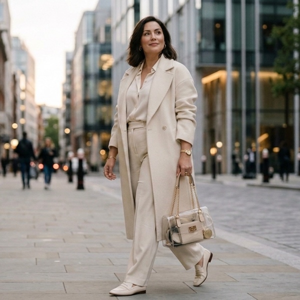 Los bolsos jelly pueden combinarse con accesorios discretos