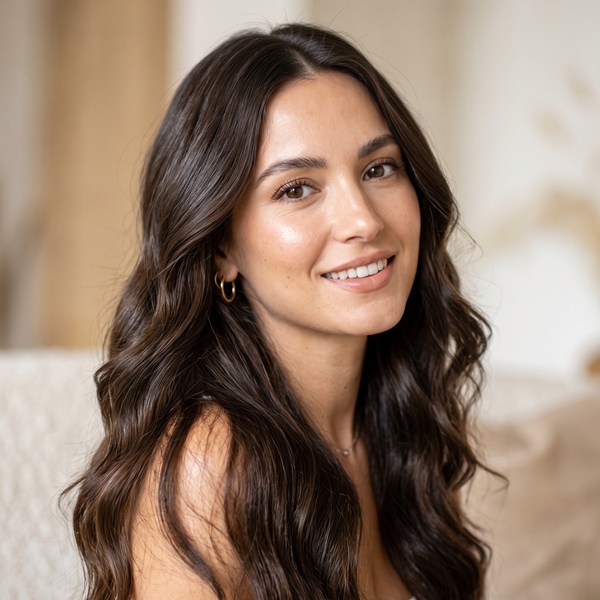 Cabello largo con brillo intenso y apariencia saludable inspirado en la tendencia expensive hair