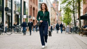 Look con un cardigan como top