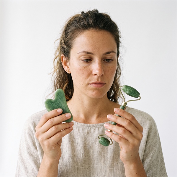 Gua sha vs. rodillo facial para elegir cuál usar en su rutina de skincare