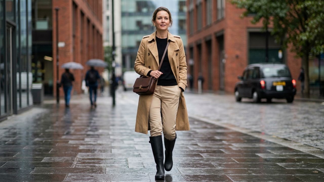 Botas de lluvia con un look casual
