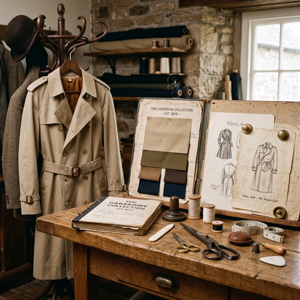 Origen de la gabardina y el tejido creado por Thomas Burberry