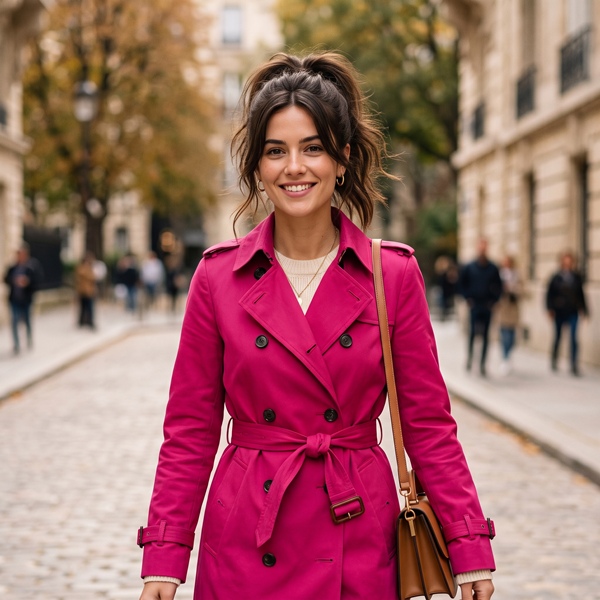 Detalles del diseño original del trench coat