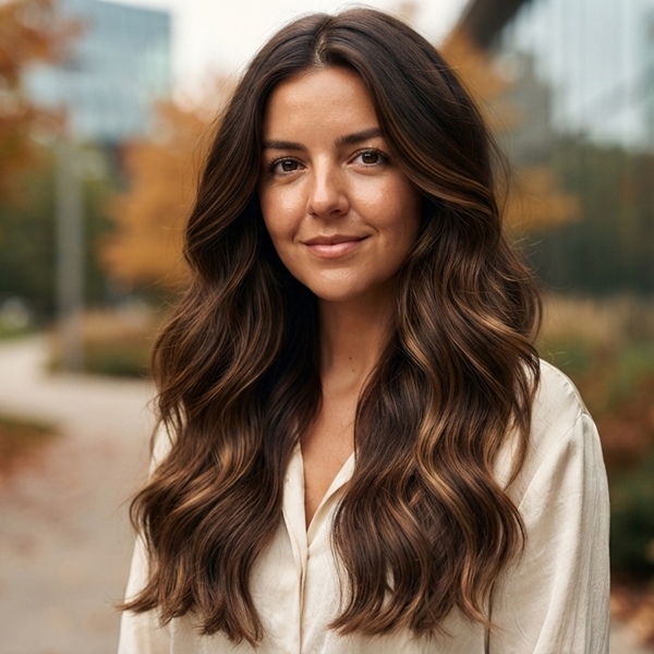 Cabello largo con ondas suaves