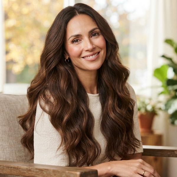 Cabello largo con puntas cuidadas