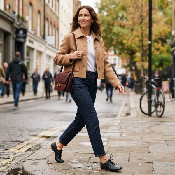 Outfit casual y relajado con jazz shoes y jeans