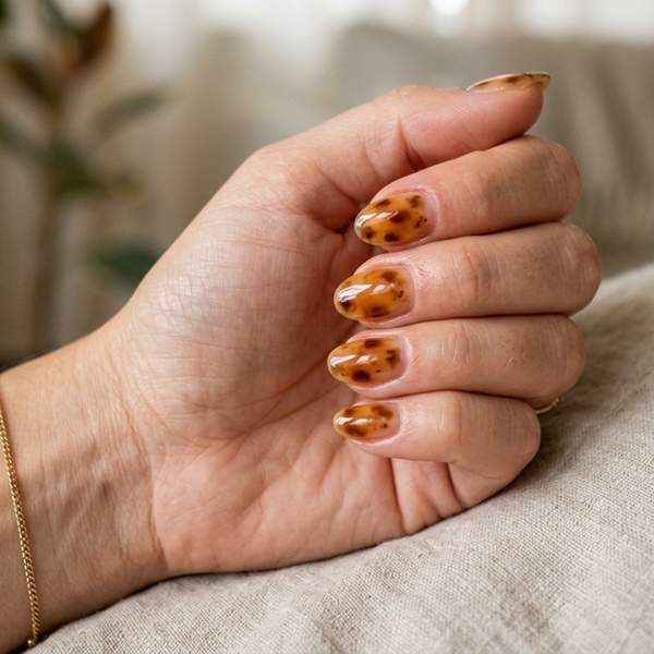 Uñas de carey con acabado jelly