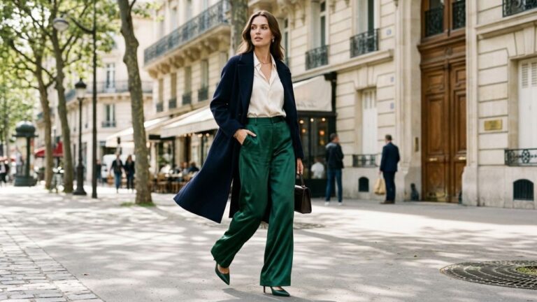 Cómo usar pantalones satinados este otoño